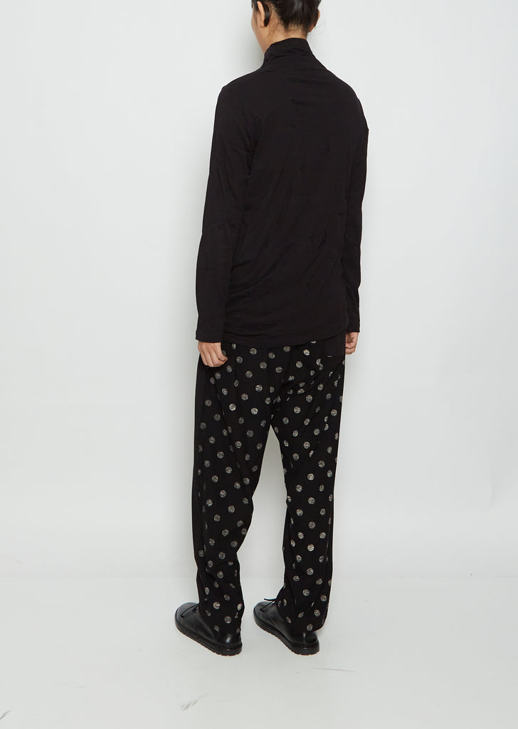 Cotton Jersey Side Drape Top