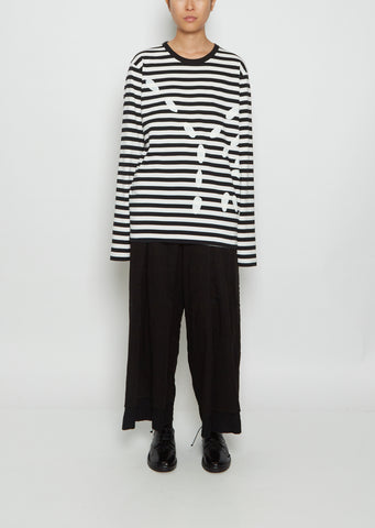 Y's Stitch Long Sleeve Cotton Jersey Tee