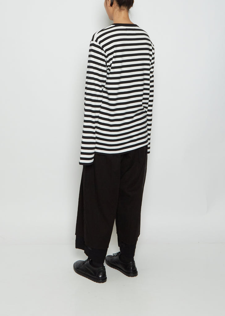 Y's Stitch Long Sleeve Cotton Jersey Tee