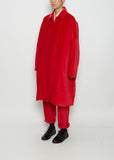 Big Blobby Velvet Coat — Red