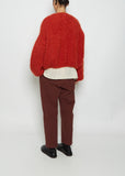 Mohair Cardigan — Rust