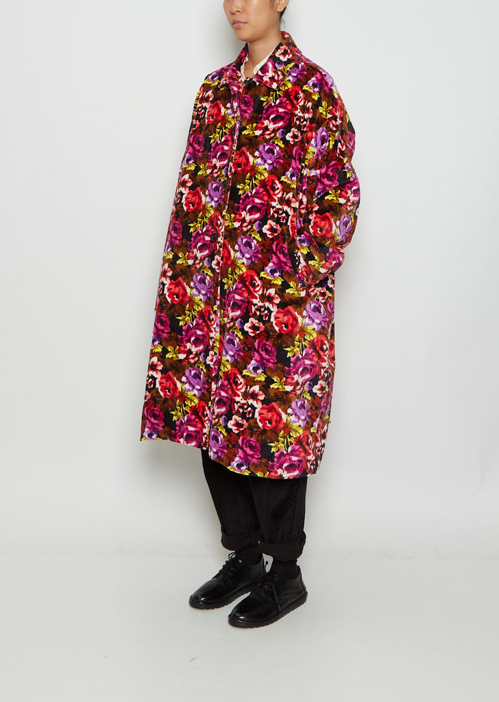 Big Blobby Printed Velvet Coat