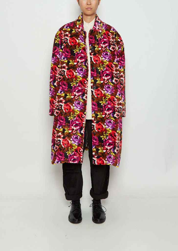 Big Blobby Printed Velvet Coat