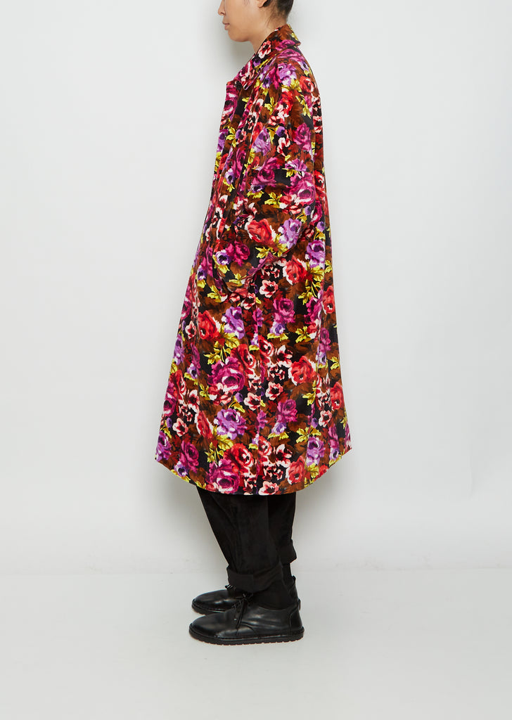 Big Blobby Printed Velvet Coat