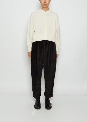 Verger Velvet Pant — Black