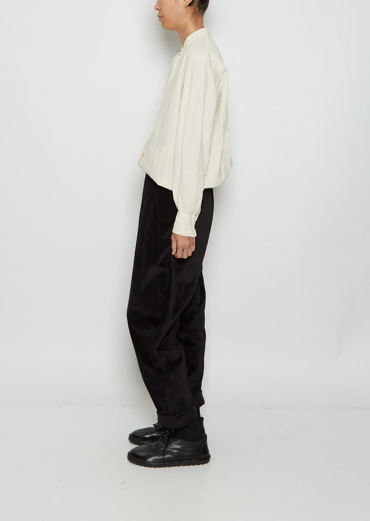 Verger Velvet Pant — Black