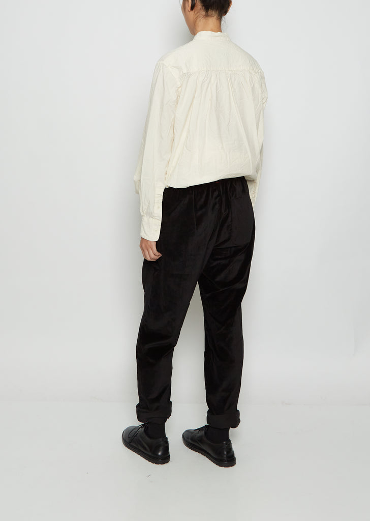 Verger Velvet Pant — Black