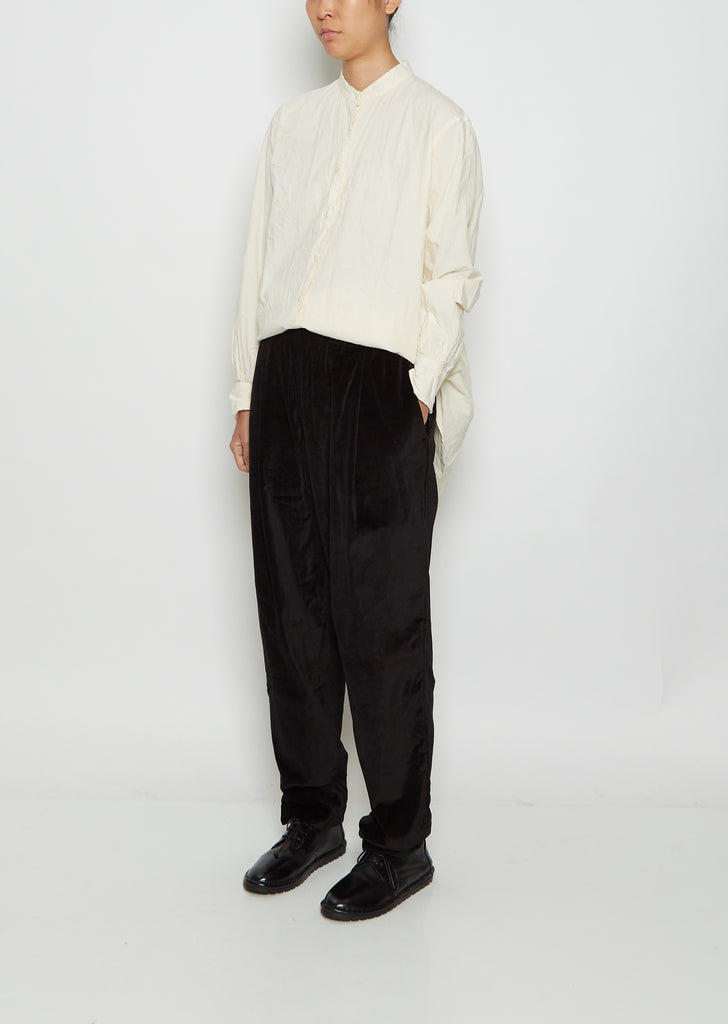 Verger Velvet Pant — Black