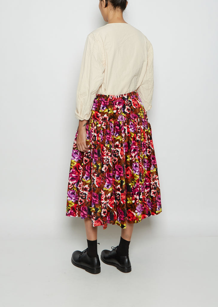 Flower Up Velvet Skirt