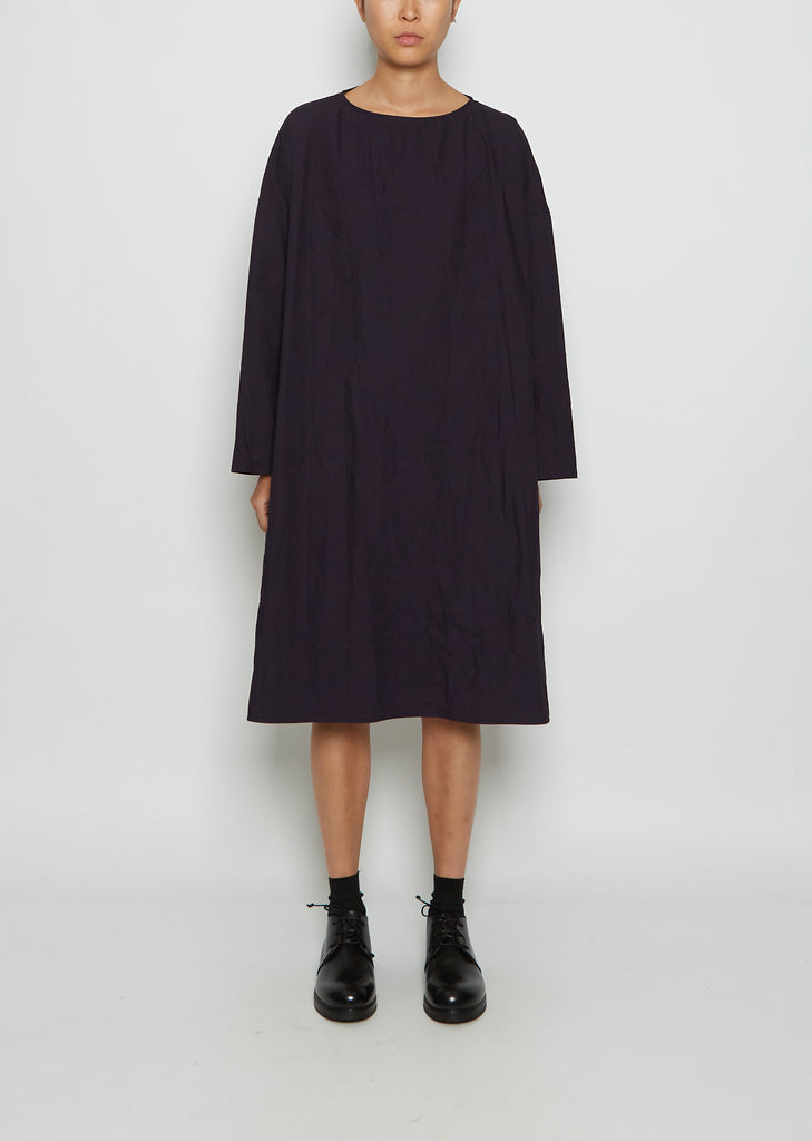 Crinkled Cotton Tunic Dress