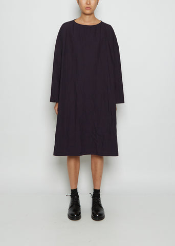 Crinkled Cotton Tunic Dress