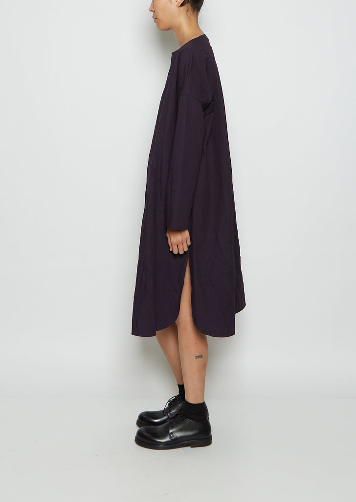 Crinkled Cotton Tunic Dress
