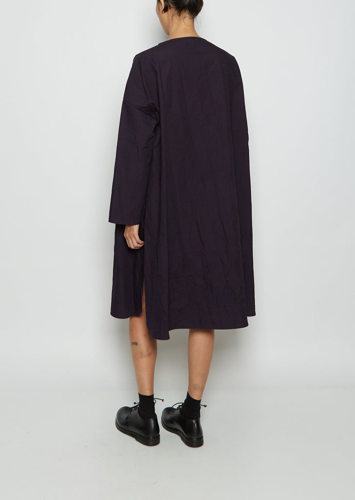 Crinkled Cotton Tunic Dress