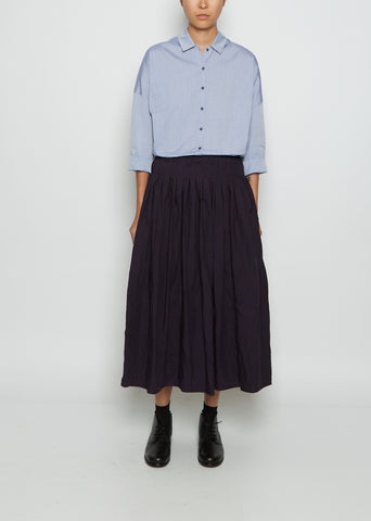 Soft Pleated Cotton Skirt