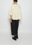 Gathered Cotton Top — Milk