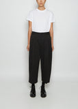 Cotton Blend Pleat Front Trousers