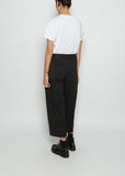 Cotton Blend Pleat Front Trousers