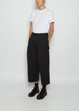 Cotton Blend Pleat Front Trousers