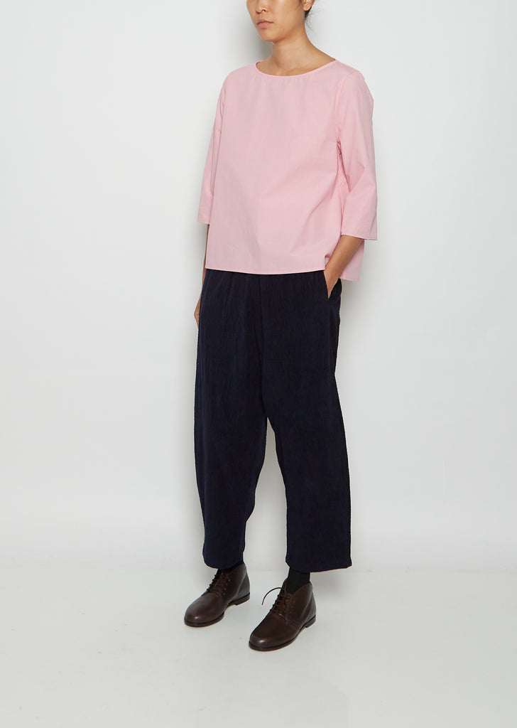 Micro Gingham Boxy Cotton Top