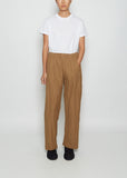 Cotton & Wool Pleat Front Trousers