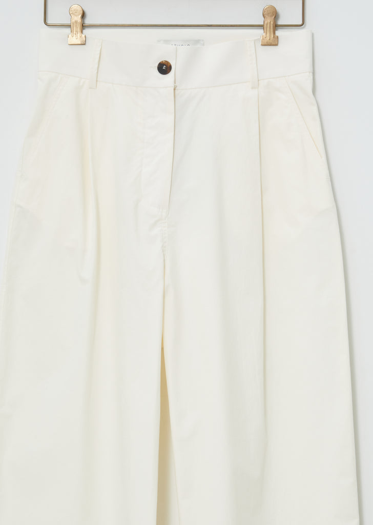 Greta Cotton Pants — Milk