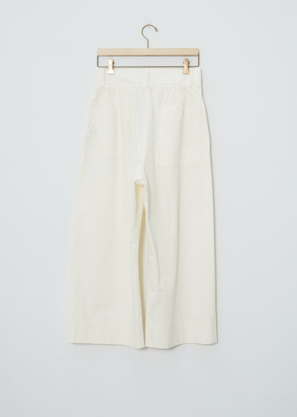 Greta Cotton Pants — Milk – La Garçonne