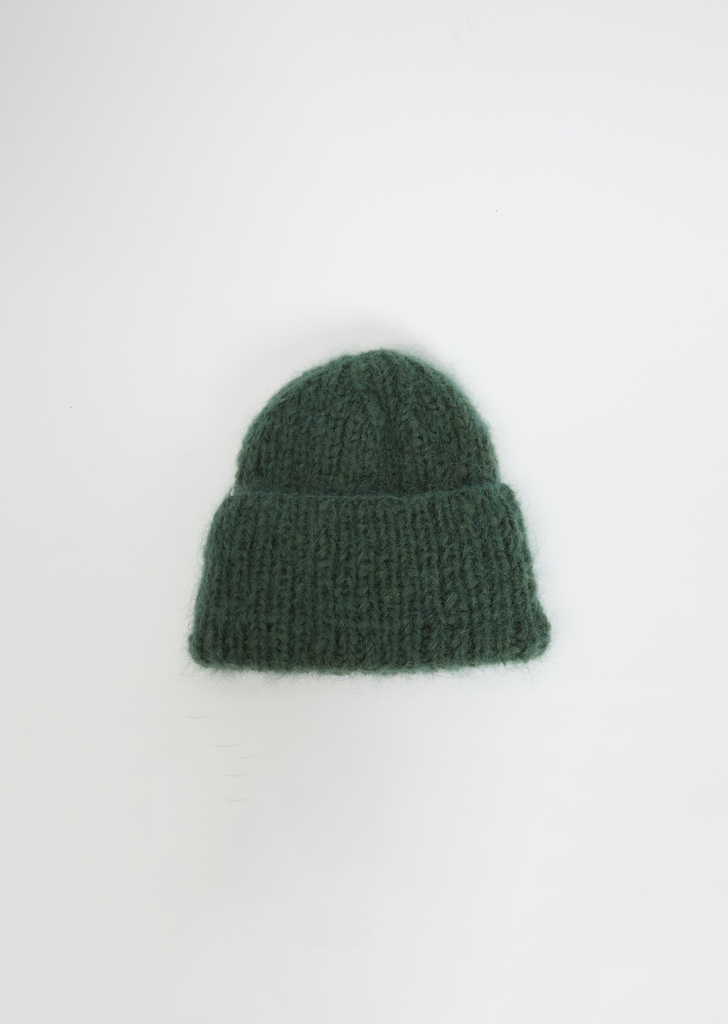 Mohair Beanie — Green