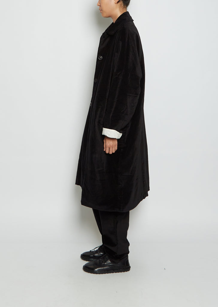 Big Blobby Velvet Coat — Black
