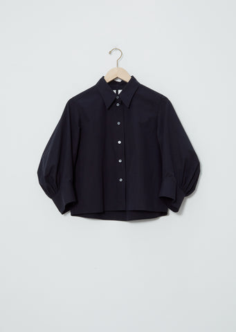 Keeva Cotton Shirt — Darkest Navy