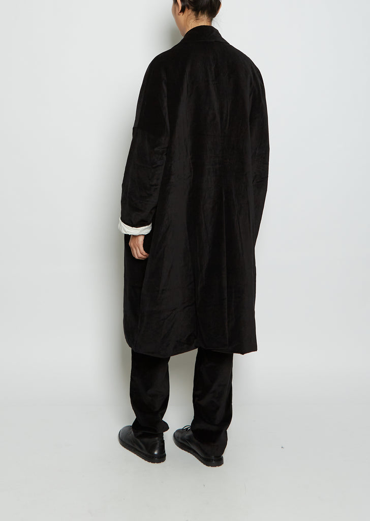 Big Blobby Velvet Coat — Black