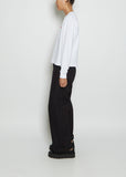 Crew Neck Cotton Long Sleeve — White
