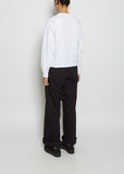 Crew Neck Cotton Long Sleeve — White