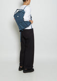 Cotton Canvas Square Ruck Sac — Smoky Blue