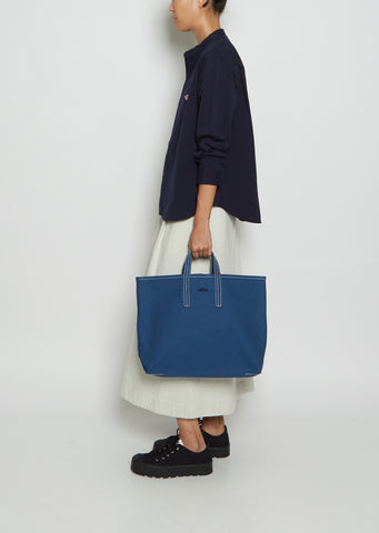Cotton Canvas Tote Bag — Indigo Blue