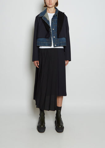 Wool Blend Suiting x Denim Jacket