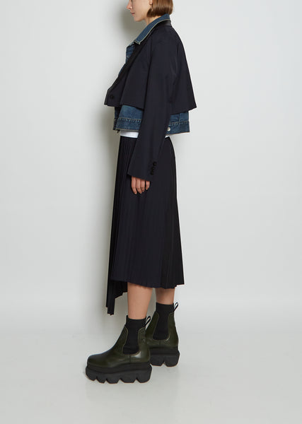 Wool Blend Suiting x Denim Jacket – La Garçonne