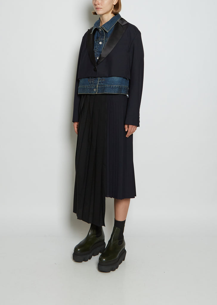 Wool Blend Suiting x Denim Jacket