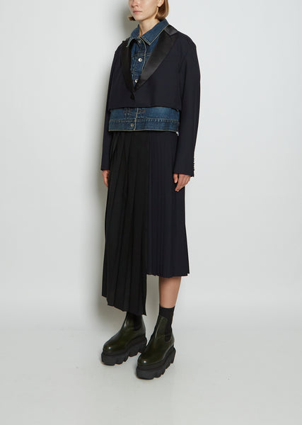 Wool Blend Suiting x Denim Jacket – La Garçonne