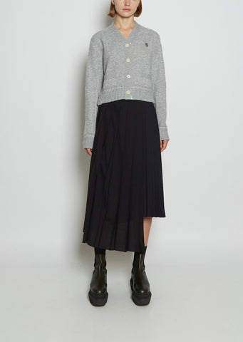 S-Stud Cashmere & Cotton Knit Cardigan