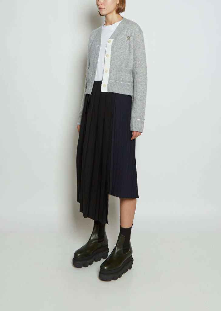 S-Stud Cashmere & Cotton Knit Cardigan