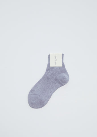Silk-Linen Ankle Socks — Glicine