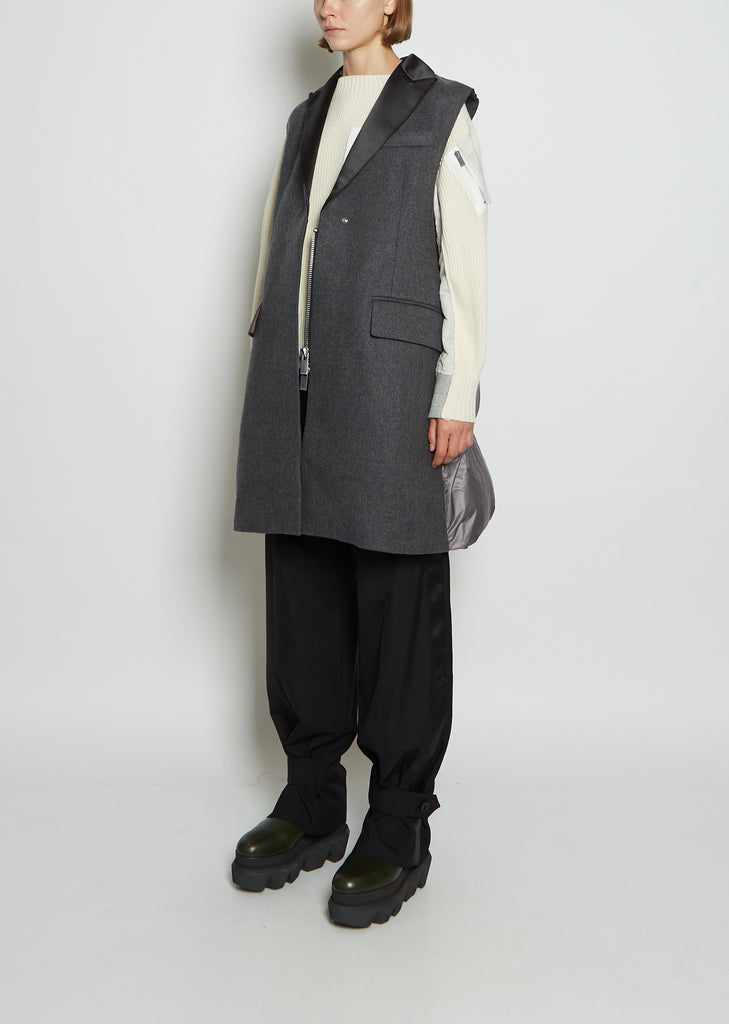 Wool Melton x Padded Coat
