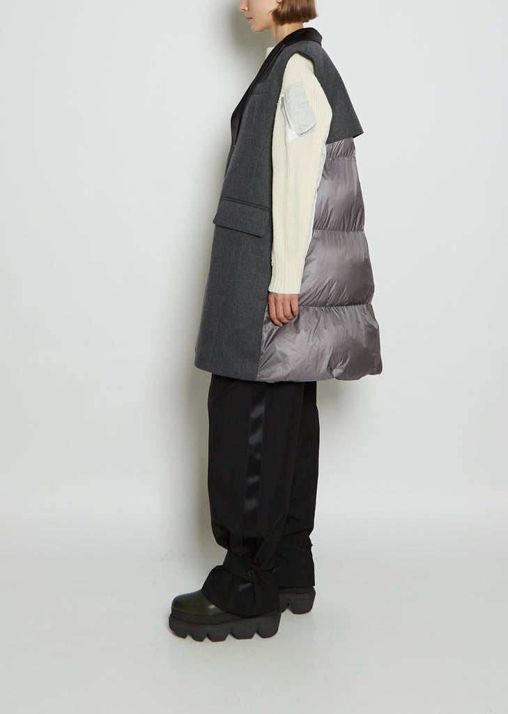 Wool Melton x Padded Coat
