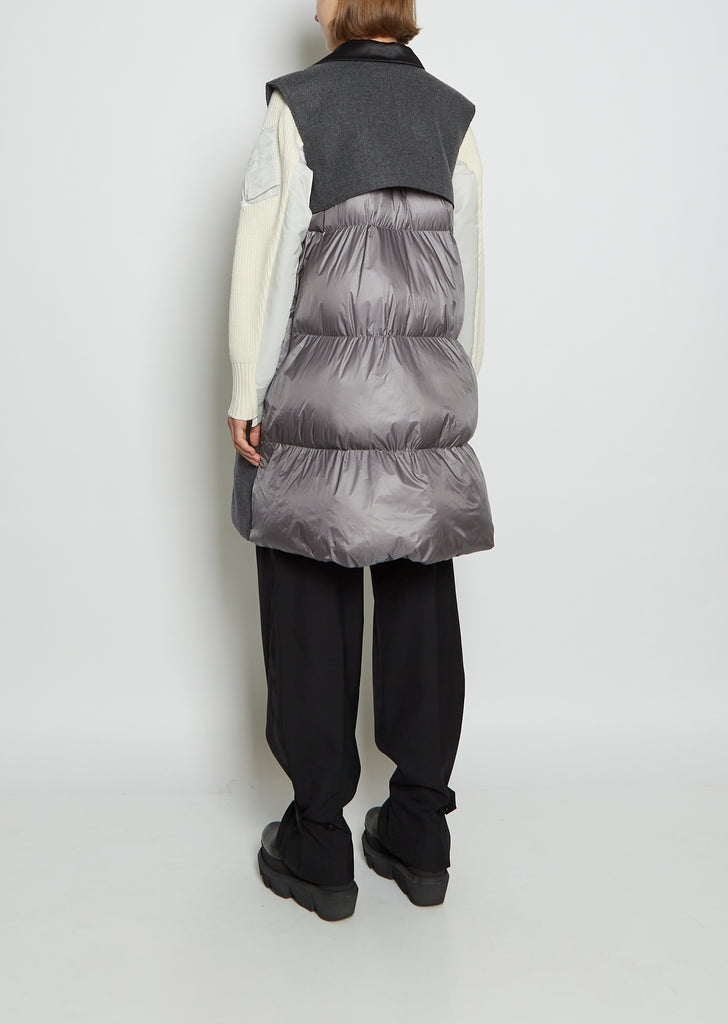 Wool Melton x Padded Coat