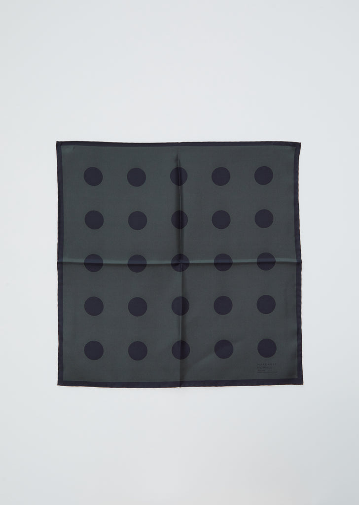 Oversized Silk Twill Spot Scarf