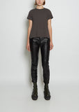 Leather & Knit Slim Pants