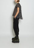Leather & Knit Slim Pants