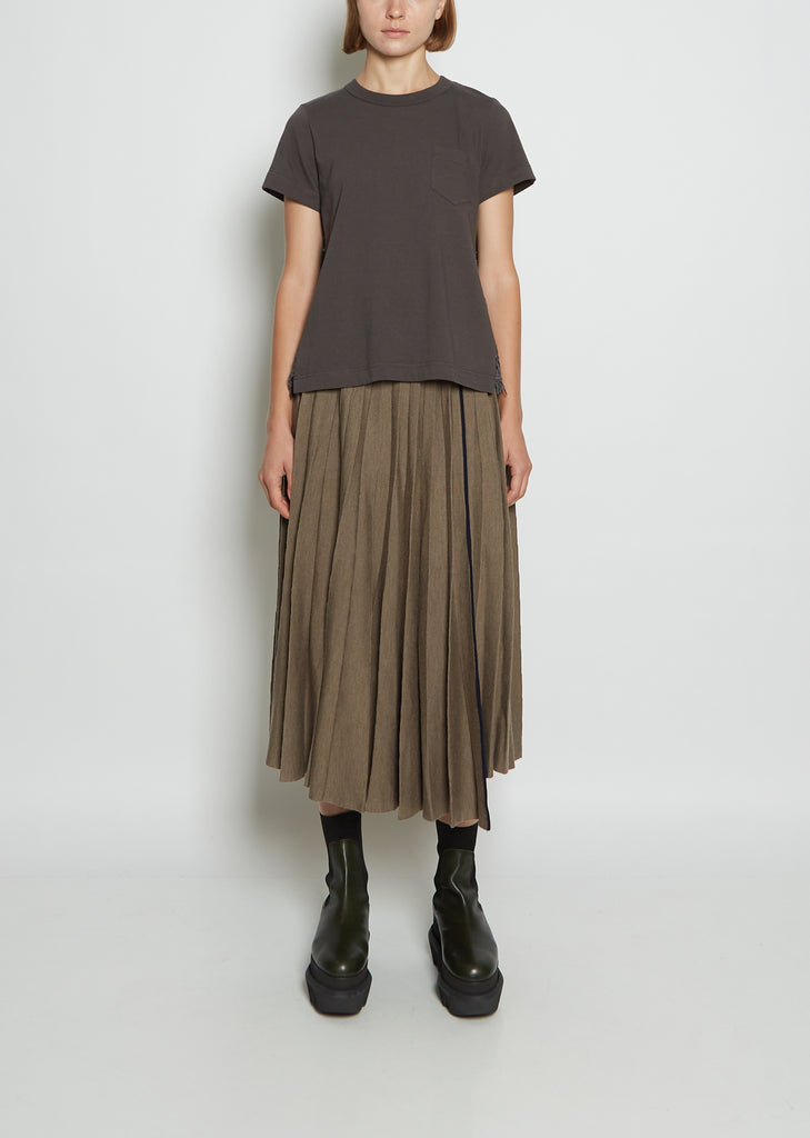 Embroidery Lace Cotton Jersey T-Shirt