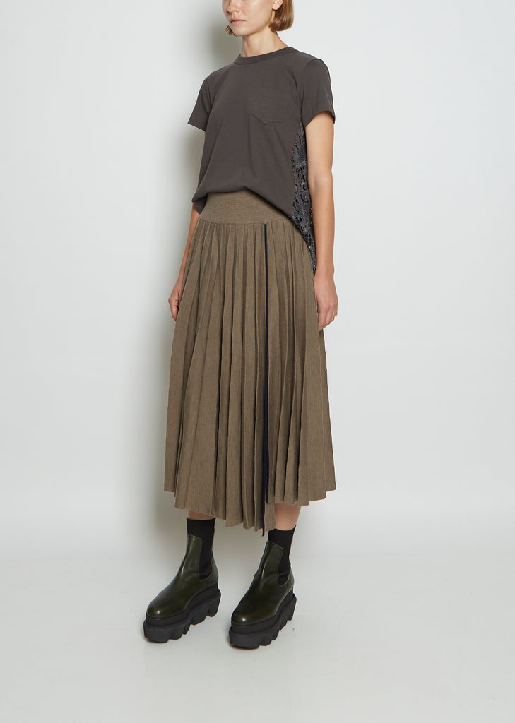 Embroidery Lace Cotton Jersey T-Shirt