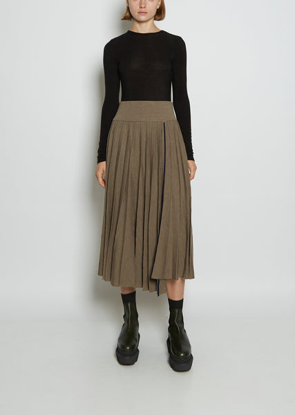 Wool Knit Pleated Skirt – La Garçonne